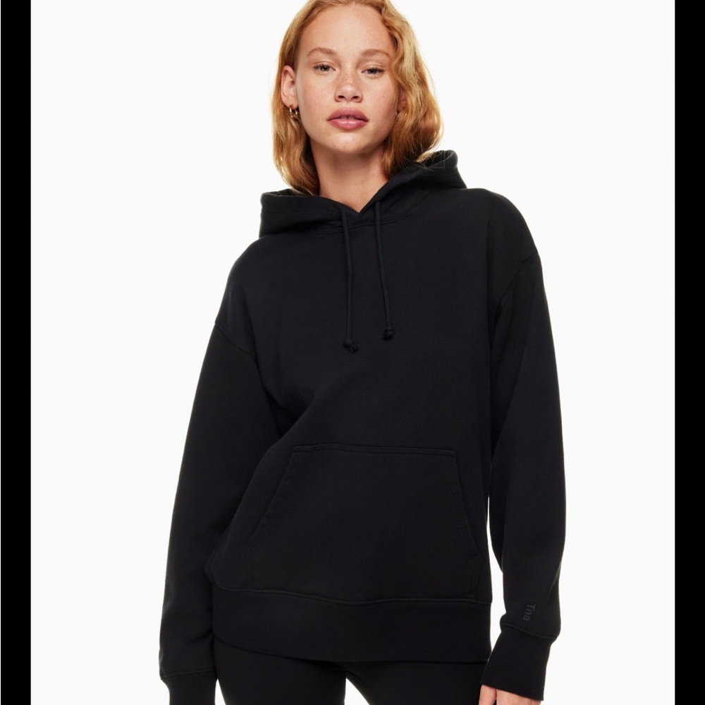 Aritzia TNA Cozy Fleece Boyfriend  Black Hoodie